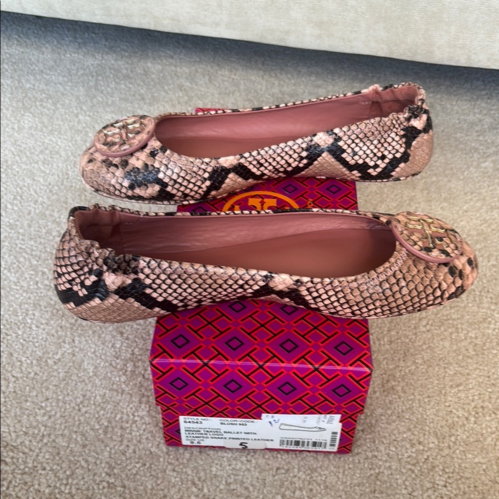 Tory Burch Pink Mini Travel Ballet Flats